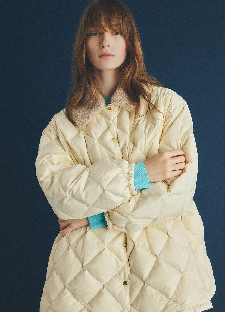 毛領拼接雙穿羽絨外套